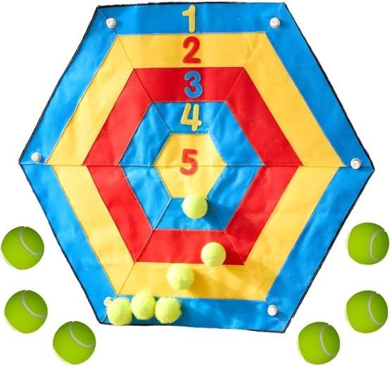 Masterkidz cible hexagonale à scratch pour lancer et apprendre à compter