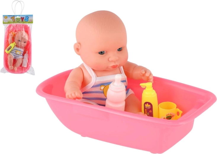 Bébé Teddies dans sa baignoire