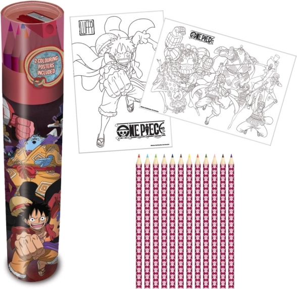 Set de crayons de couleur ONE PIECE 12 pcs avec étui