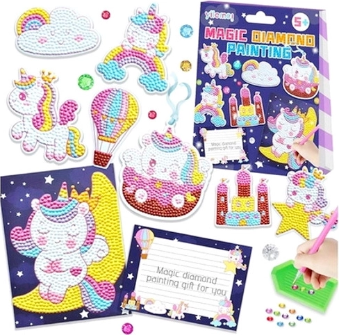 Pendentif licorne – kit créatif avec strass