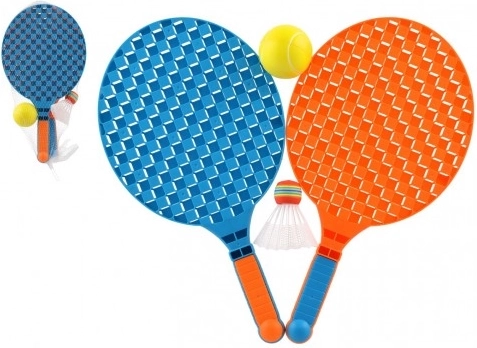 Ensemble de raquettes en plastique pour soft tennis avec balle et volant