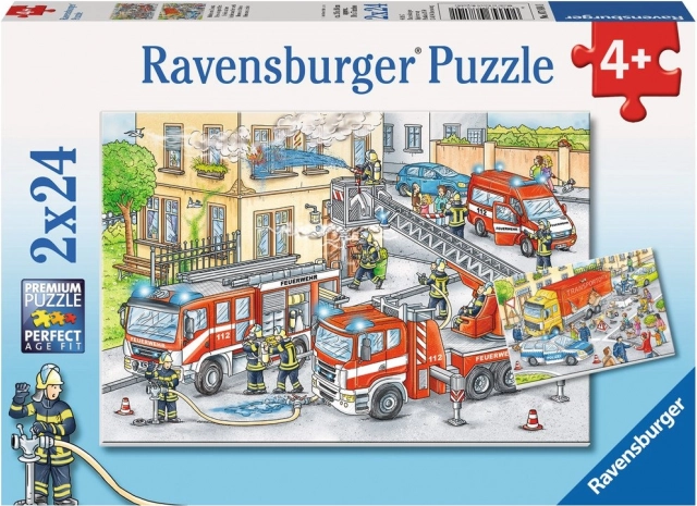 RAVENSBURGER Puzzle Héros en action 2x24 pièces
