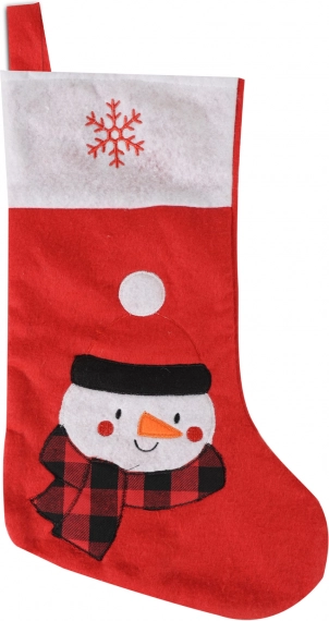 Chaussette de Noël avec motif de bonhomme de neige