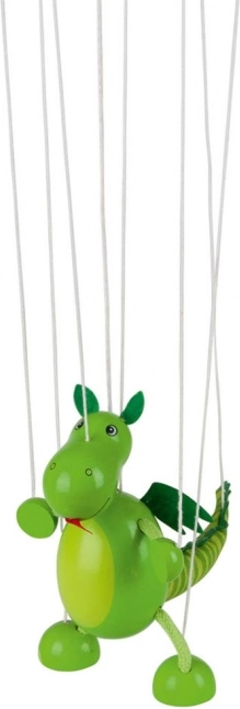 GOKI Marionnette dinosaure en bois