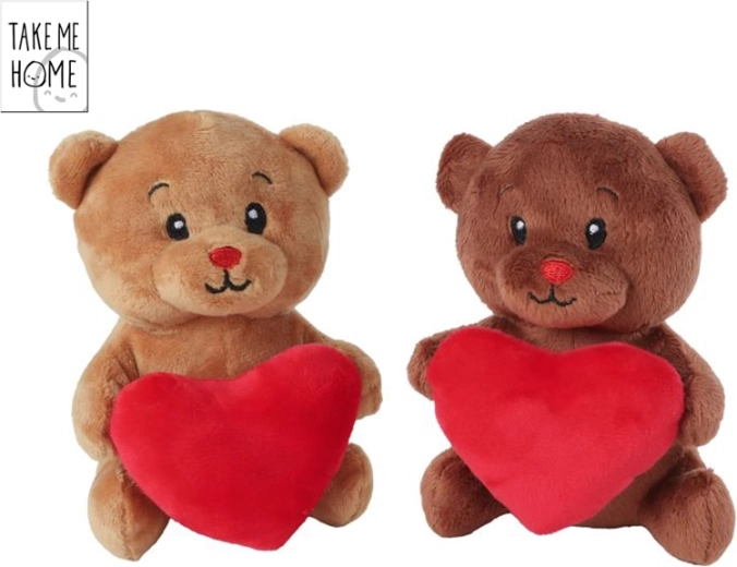 Ourson en peluche avec petit cœur 15 cm Take Me Home