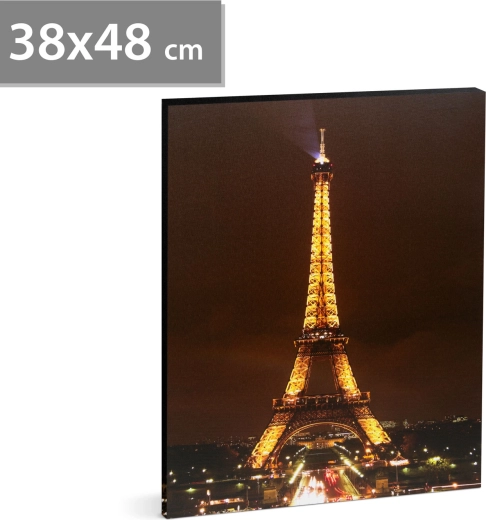 Tableau LED Tour Eiffel, 38 × 48 cm