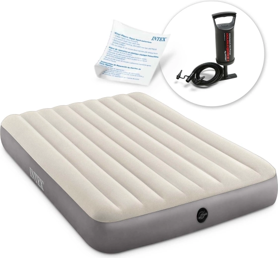 Matelas gonflable INtex 203 × 152 × 25 cm avec pompe à piston