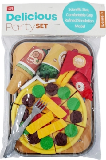 Set de cuisine avec pizza et aliments pour enfants