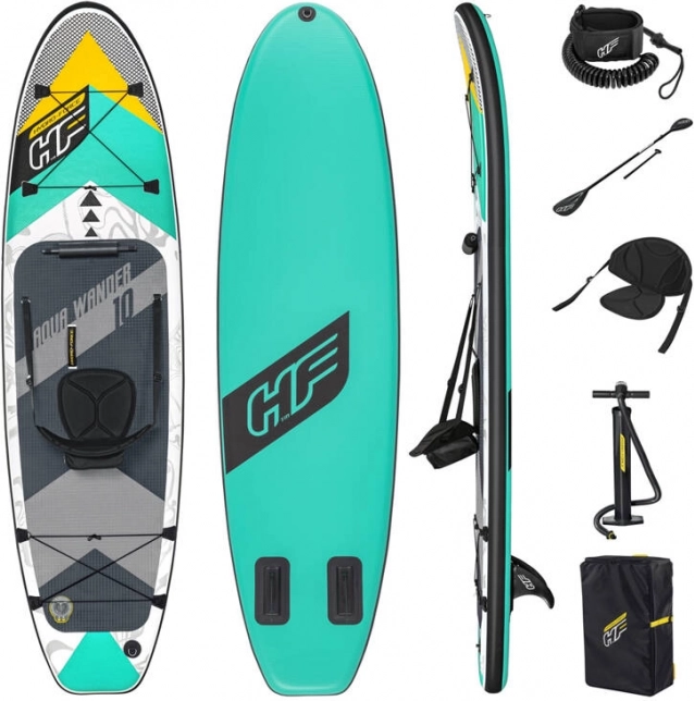 Bestway Hydro-Force Aqua Wander TravelTech paddleboard gonflable SUP 305 × 84 × 12 cm avec pagaie