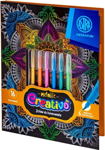 Set de coloriage avec peintures métalliques ASTRA CREATIVO