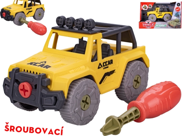 Voiture tout-terrain à visser 13,5 cm avec embouts