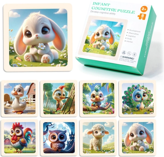 Puzzle en bois ferme 8 pièces