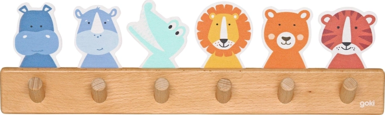 Porte-manteau pour enfants – amis des animaux - 1 pièce