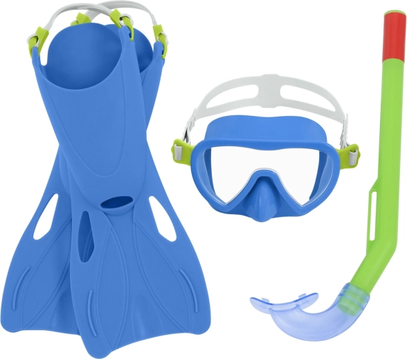 Ensemble de snorkeling pour enfants BESTWAY – masque, tuba et palmes (pointure 24–27)