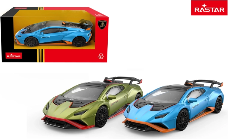 Modèle de voiture Rastar Lamborghini Huracan STO 1:43 bleu - 1 pièce