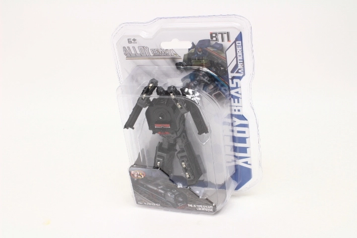 Robot métallique transformable en locomotive, 10 cm