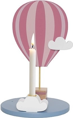 Jabadabado bougeoir ballon à air chaud rose