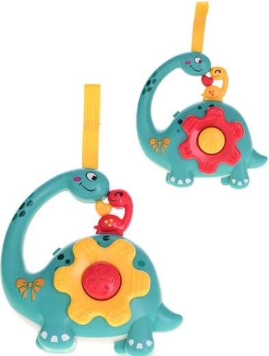 Hochet dinosaure avec lumière et son 12 cm à piles - 1 pièce