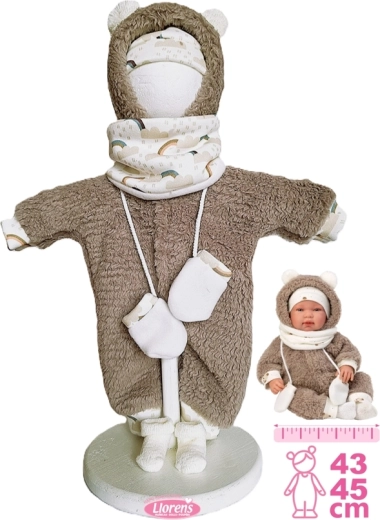 Llorens tenue pour poupée New Born 43–45 cm, ensemble 5 pièces