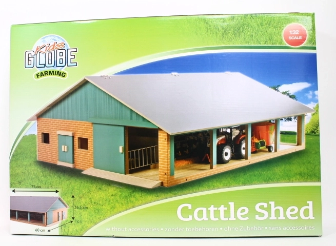 Étable en bois pour vaches avec salle de traite