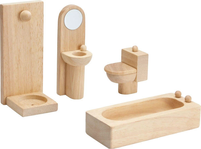 PlanToys ensemble de salle de bain pour maison de poupées
