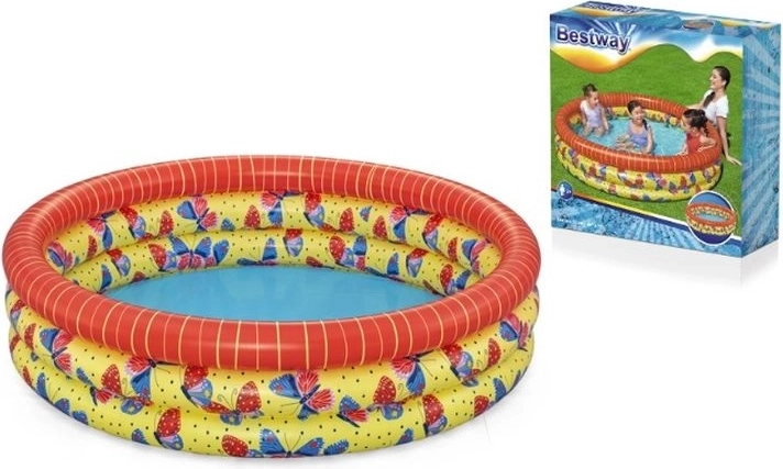Pataugeoire gonflable pour enfants avec papillons 168 × 38 cm