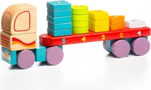 Puzzle en bois CUBIKA Camion avec formes géométriques