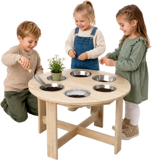 Table de jardin éducative Classic World avec 6 fonctions pour jouer avec du sable, de l’eau et des petits cailloux