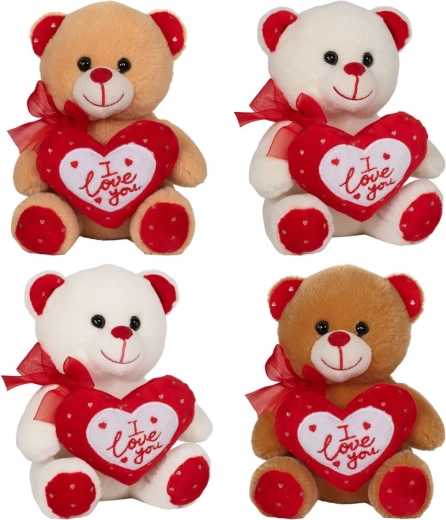 ourson en peluche de Saint-Valentin avec cœur « I love you » 15 cm
