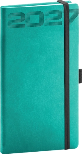 Agenda de poche Notique Aprint Top 2027 turquoise 9 × 15,5 cm