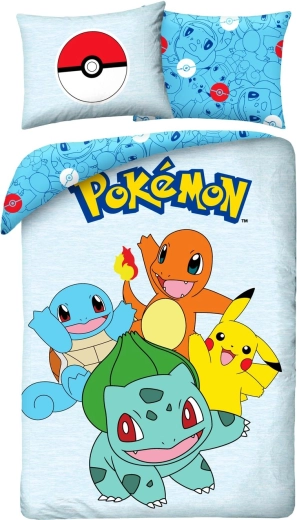 Linge de lit en coton Pokémon 140 × 200 cm + 70 × 90 cm