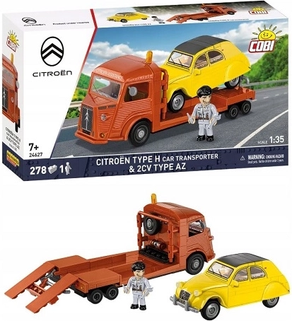 COBI Citroën Type H auto-transporteur et Citroën 2CV AZ – maquette à construire (278 pièces)