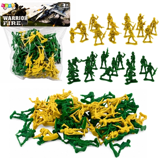 Ensemble militaire de soldats en plastique – 72 pièces
