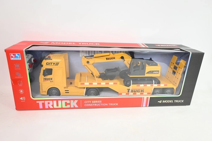 Camion porte-voitures (TIR) avec pelle radiocommandée – set