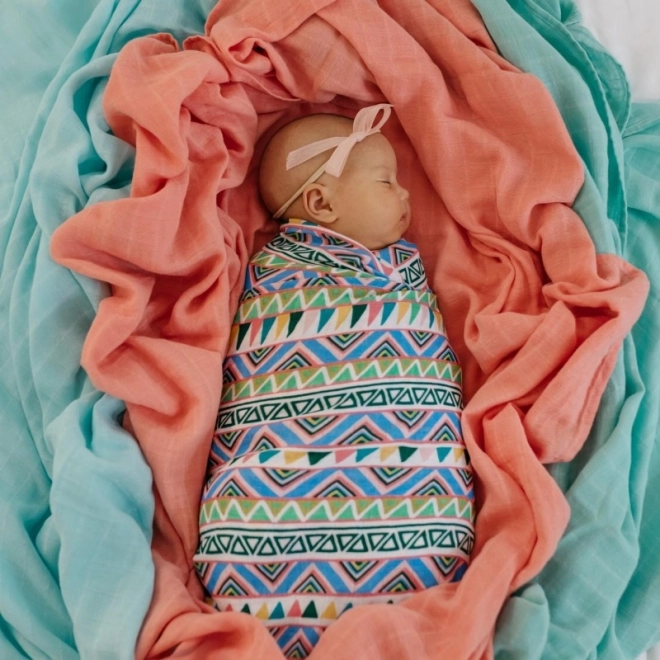 Tommy Lise lange en mousseline de coton bio Ethnic Festive 120 × 120 cm