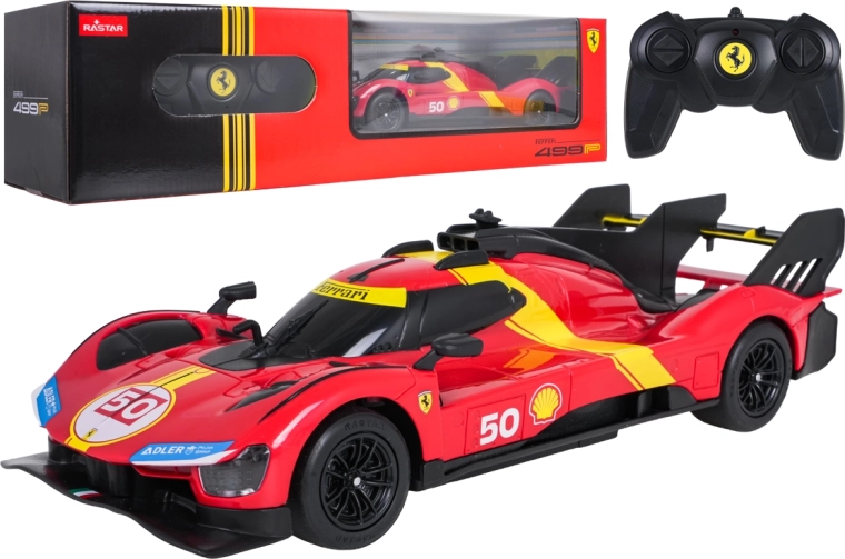 Voiture de course RC Ferrari 499P Rastar radiocommandée