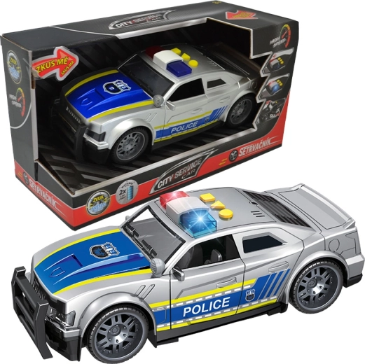 Voiture de police à inertie 1:14 avec lumières et sons