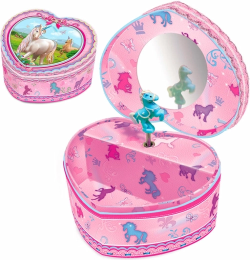 Boîte à bijoux musicale licorne Cœur