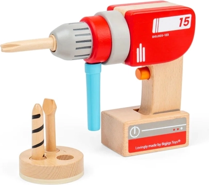 Perceuse en bois BIGJIGS TOYS