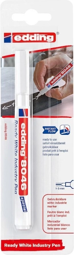 Marqueur blanc permanent Edding 8046 Ready, sous blister