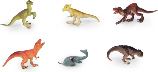 ensemble de 6 figurines de dinosaures en caoutchouc dur