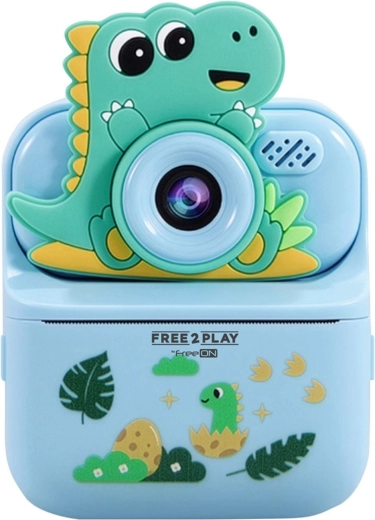 FREEON Free2Play appareil photo numérique pour enfants avec impression instantanée Dinosaur
