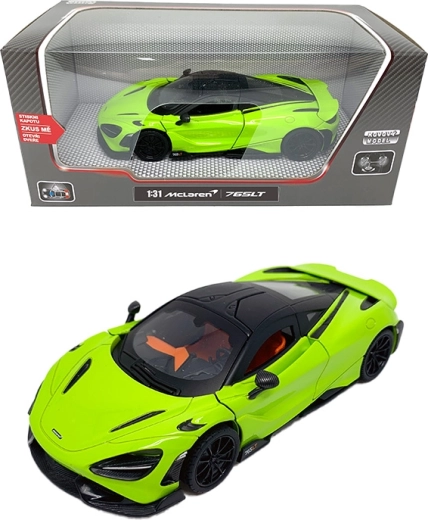 Modèle de voiture en métal McLaren 765LT 1:31 avec lumières et sons