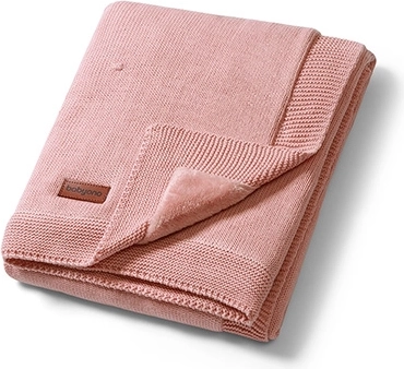 Couverture pour bébé BabyOno en coton naturel avec doublure en flanelle 75 × 100 cm rose