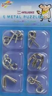 Ensemble de six casse-têtes métalliques