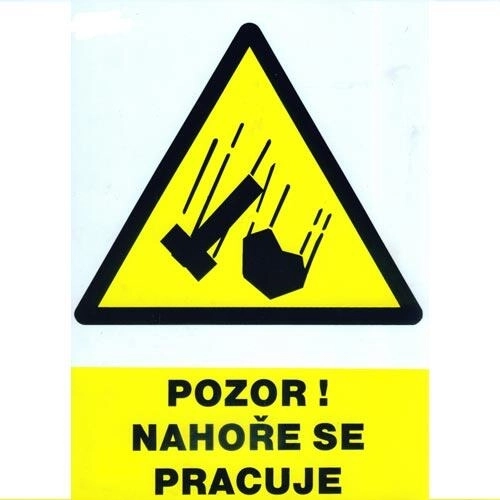 Panneau de sécurité Attention ! Travaux en hauteur A4 plastique