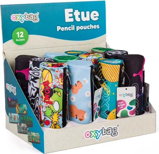 Oxybag étui rond assorti (présentoir de vente 12 pcs)