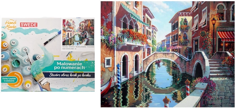 Peinture par numéros – Ville au-dessus du canal