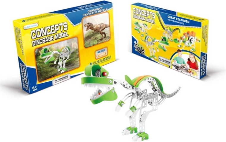 Jeu de construction métallique dinosaure - 1 pièce