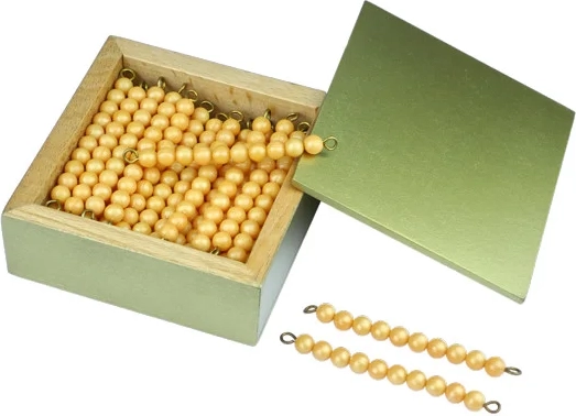 Moyo Montessori dizaines dorées en boîte (45 pcs)